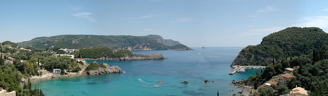Platakia bay and the entry to the harbour