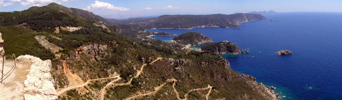 View from the west coast. Photo taken from Angelokastro
